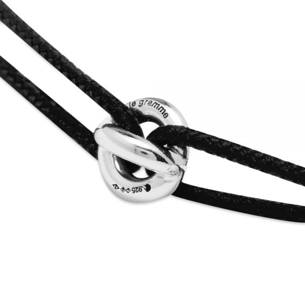 Le Gramme Maillon Polished Cord Bracelet