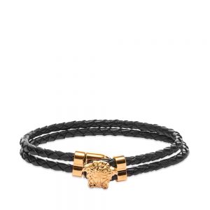 Versace Leather Medusa Bracelet
