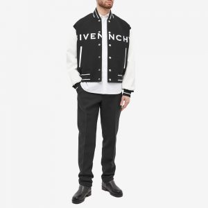 Givenchy Logo Leather Varsity Jacket