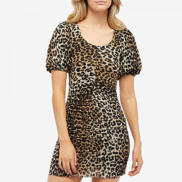 GANNI Leopard Print Mini Dress