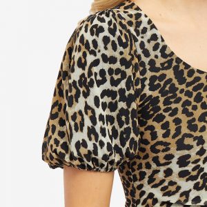 GANNI Leopard Print Mini Dress
