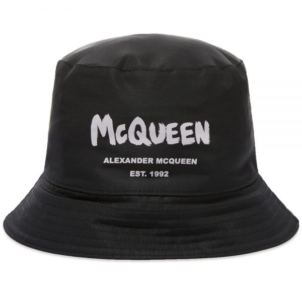 Alexander McQueen Graffiti Logo Bucket Hat