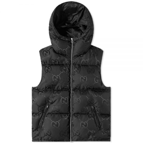 Gucci GG Jaquard Hooded Down Vest