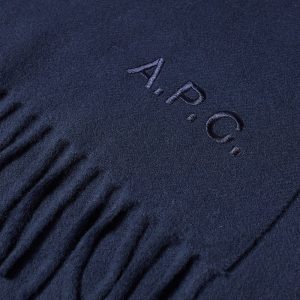A.P.C. Ambroise Embroidered Logo Scarf