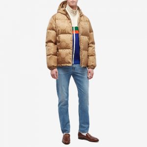Gucci Jumbo GG Jacquard Down Hooded Jacket
