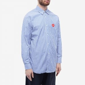 Comme des Garçons Play Invader Heart Striped Shirt