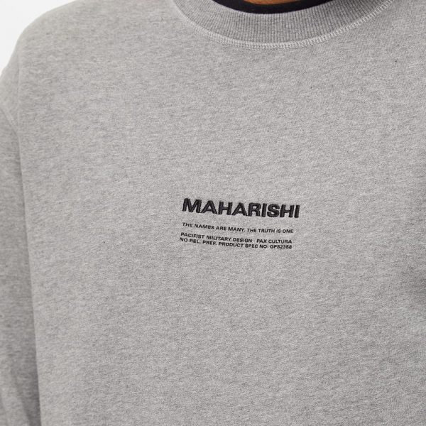 Maharishi MILTYPE Embroidery Crew Sweat