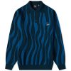By Parra Aqua Weed Waves Knitted Polo
