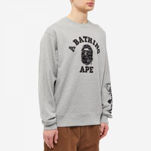 A Bathing Ape Tiger Camo College Relaxed Fit Crew Sweat