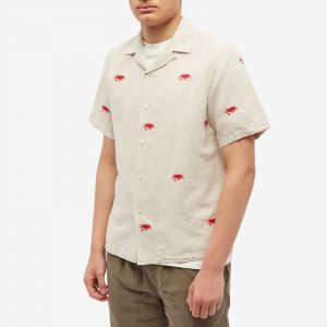 Portuguese Flannel Crab Embroidered Vacation Shirt