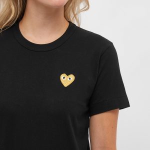 Comme des Garcons Play Women's Gold Heart Logo T-Shirt