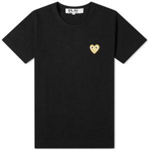 Comme des Garcons Play Women's Gold Heart Logo T-Shirt