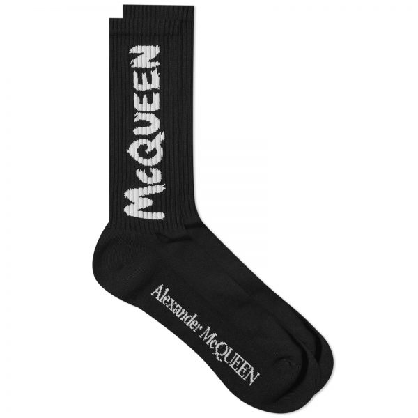 Alexander McQueen Graffiti Logo Sock