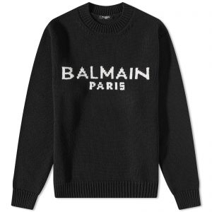 Balmain Merino Logo Crew Knit