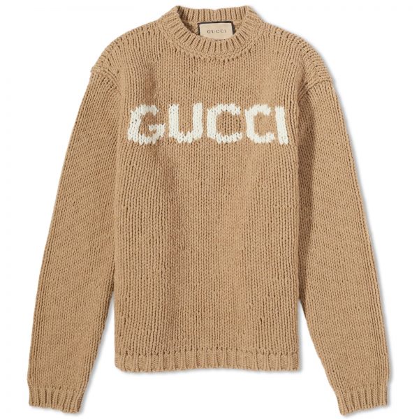 Gucci Intarsia Logo Crew Knit