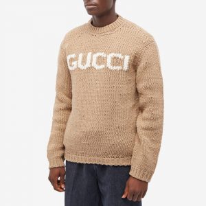 Gucci Intarsia Logo Crew Knit