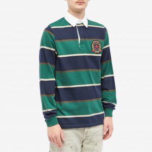POP Trading Company Striped Rugby Crest Polo