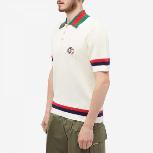 Gucci GG Logo Resort Knitted Polo