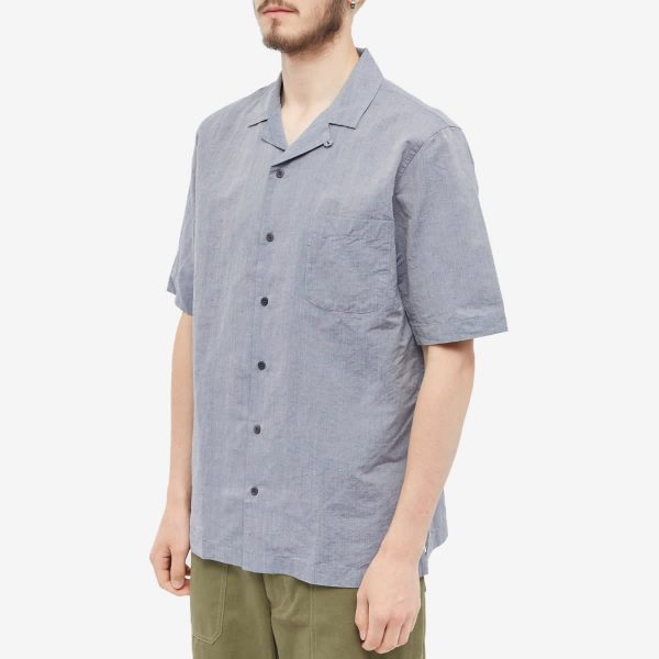 Sunspel Cotton Linen Short Sleeve Shirt