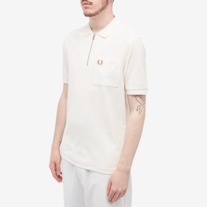 Fred Perry Textured Zip Neck Polo