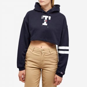 Tommy Jeans Cropped Letterman Flag Hoodie