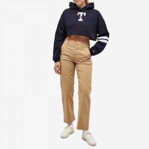 Tommy Jeans Cropped Letterman Flag Hoodie