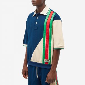 Gucci Stripe Logo Knitted Polo