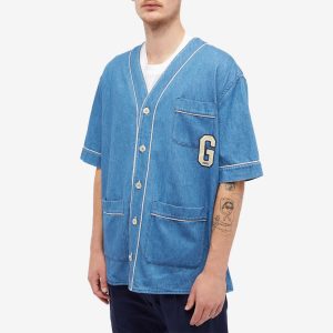 Gucci Washed Denim Logo Bowling Shirt