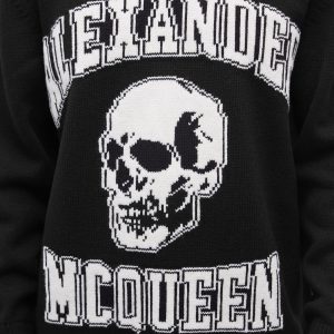 Alexander McQueen Varsity Skull Logo Crew Knit