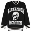 Alexander McQueen Varsity Skull Logo Crew Knit
