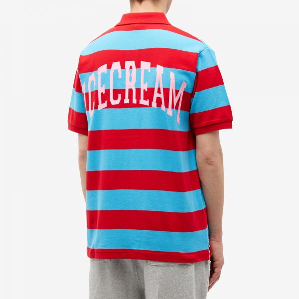 ICECREAM Striped Polo Shirt