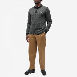Fred Perry Micro Chequerboard Long Sleeve Polo
