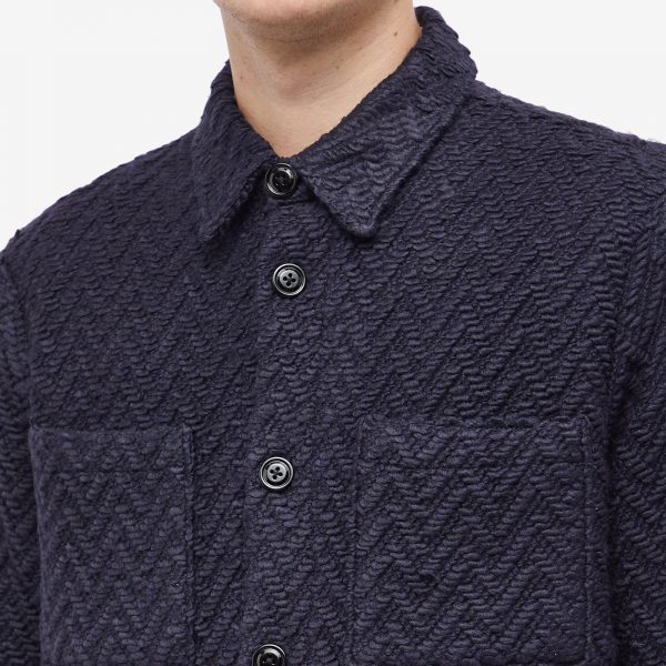 Portuguese Flannel Knitted Herringbone Overshirt
