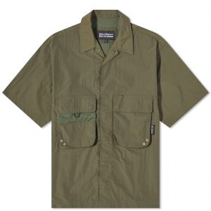 Uniform Bridge Mesh Pocket Sleeve Shirt