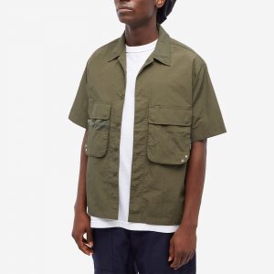 Uniform Bridge Mesh Pocket Sleeve Shirt