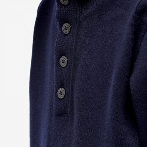 Stone Island Stand Collar Button Neck Knit