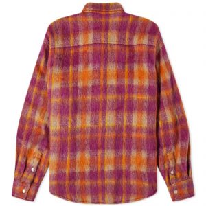Palm Angels Brushed Wool Check Overshirt