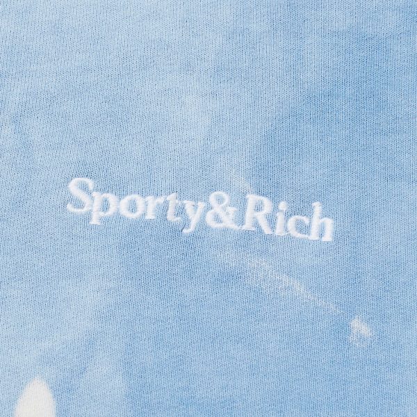 Sporty & Rich Serif Logo Tie Dye Crew Sweat