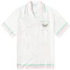 Casablanca Tennis Club Short Sleeve Silk Shirt