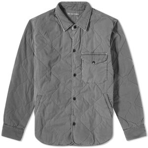 Save Khaki Quilted Shirt Jacket