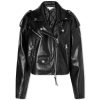 Good American Crop Moto Jacket Leather Look Jacket