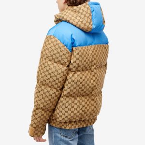 Gucci GG Jacquard Hooded Down Jacket