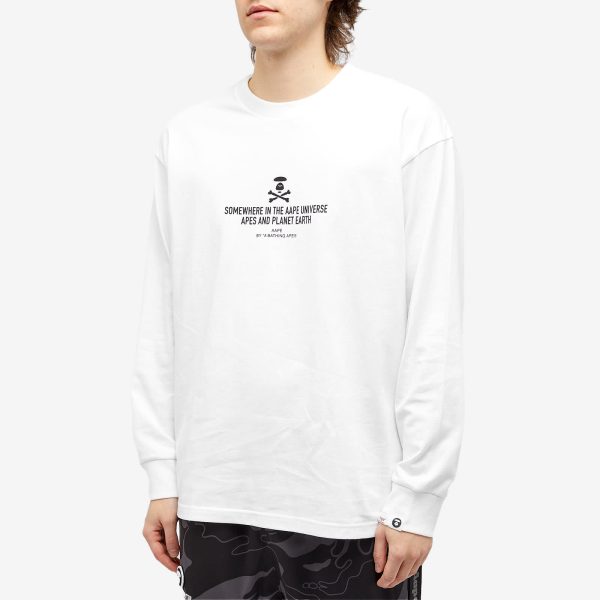 AAPE Big X-Bone Long Sleeve T-Shirt
