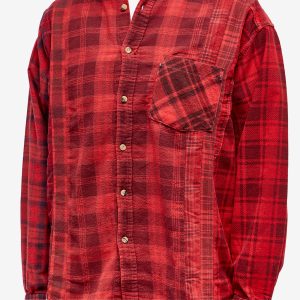 Needles Rebuild 7 Cuts Over Dyed Flannel Shirt