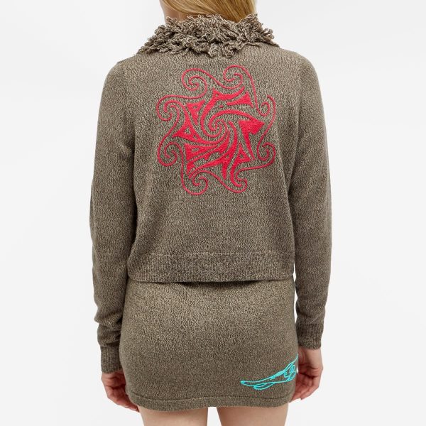 Brain Dead Marled Embroidered Cardigan