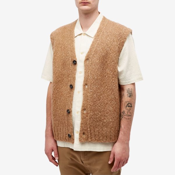 Norse Projects August Flame Alpaca Cardigan Vest