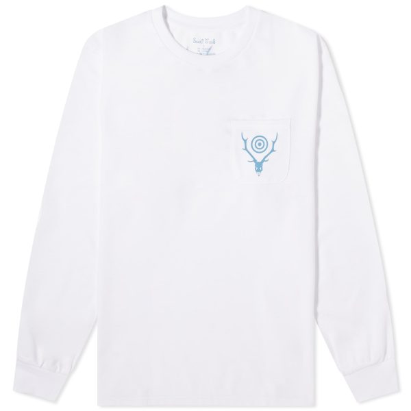 South2 West8 Long Sleeve Circle Horn Pocket T-Shirt