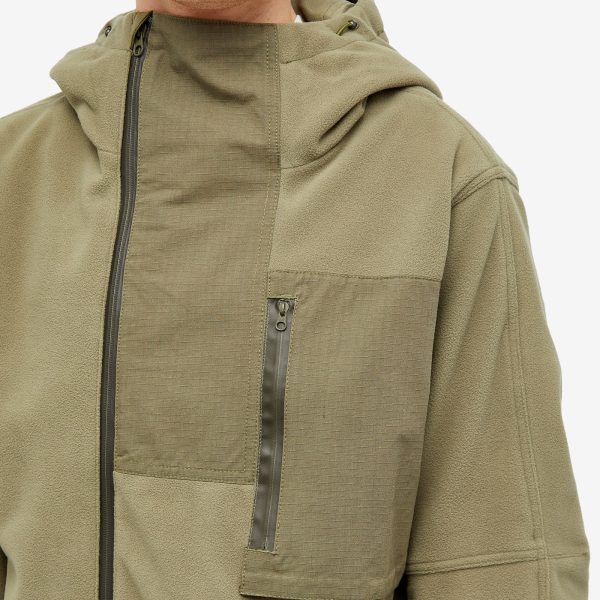 Maharishi Asym Zipped Hooded Fleece Jacket