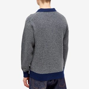 Beams Plus Crochet Long Sleeve Polo