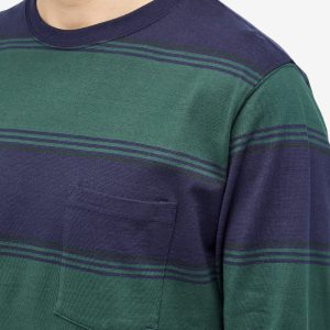 Beams Plus Long Sleeve Stripe Pocket T-Shirt